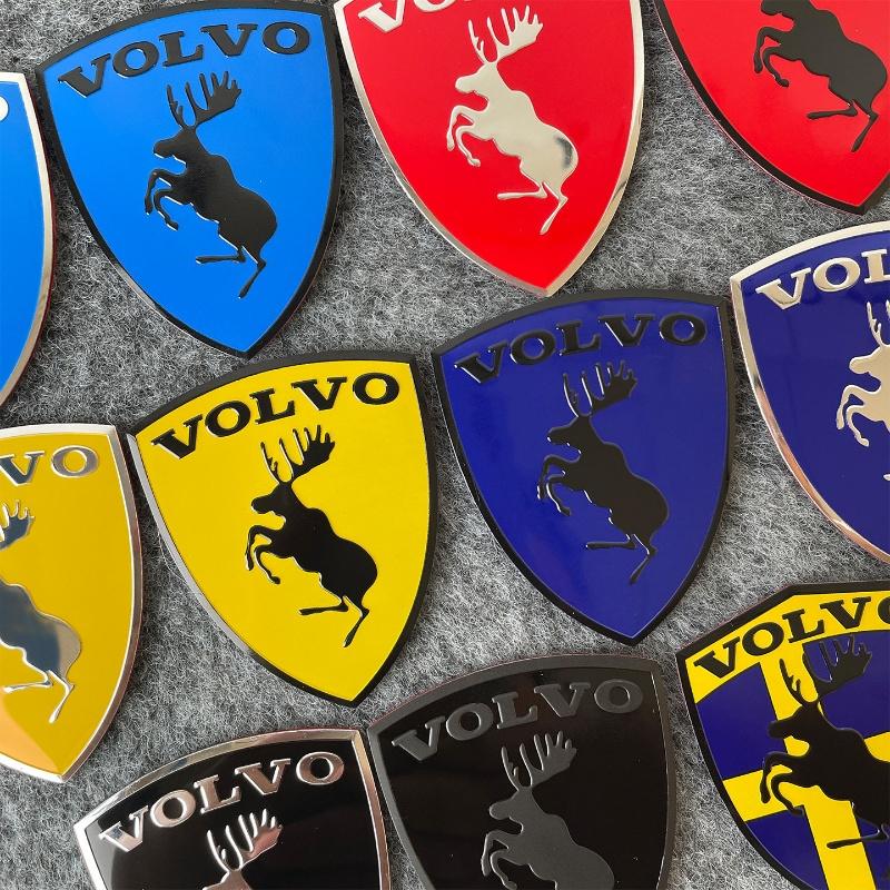 3D kovový štít s losem Kreativní emblém na auto Dekorační nálepky na karoserii Pro Volvo XC60 XC90 S60 S90 V60 XC40 V50 S80 Autopříslušenství