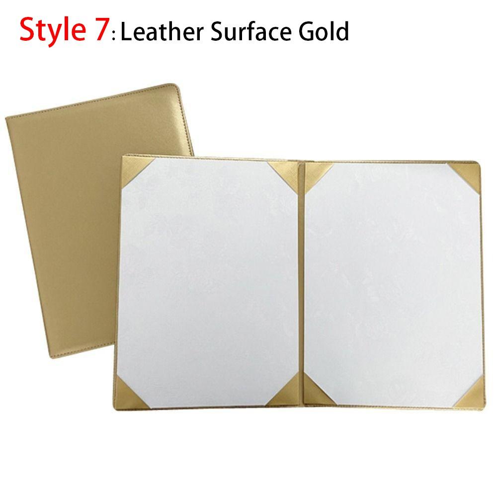 1Pcs Thicken A3 A4 Paper Hardcover Plush Surface File Page Folder  Signing Contract