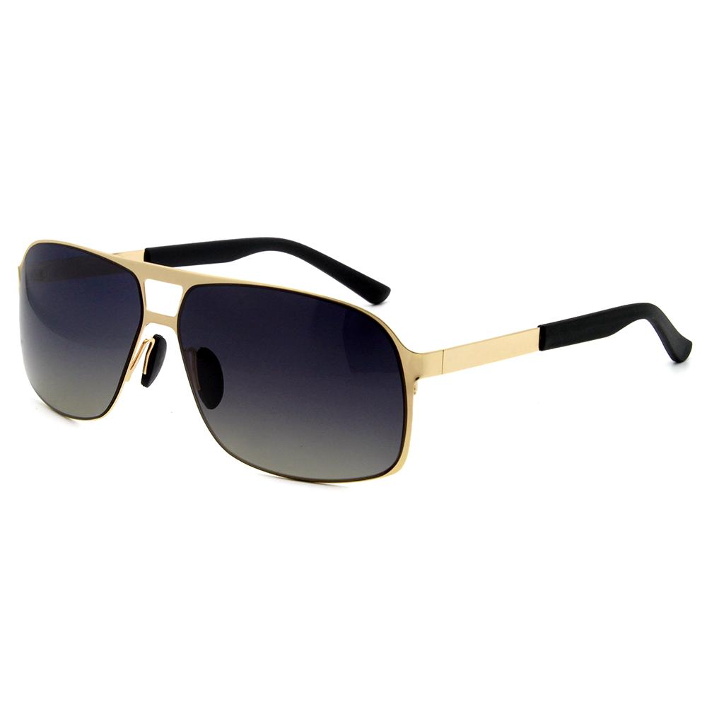 New Sunglasses Double Beam Stainless Steel Sunglasses Personalized UV Protection Men's Sunglasses