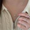 Cupronickel Plated Heart Key Necklace - Stylish, Simple, and Luxurious Collarbone Jewelry.