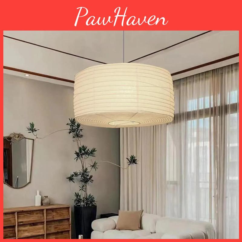 Paper Lamp Sheepskin Shades White Drum Shape Lantern Lampshade Living Room Decor