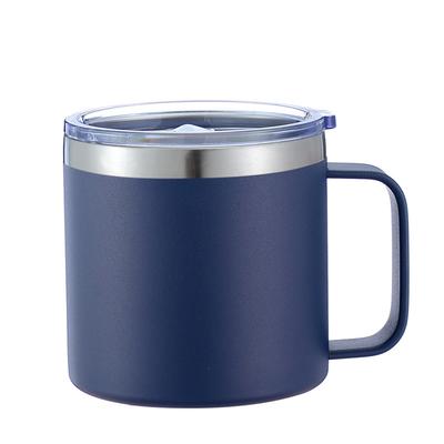 14 Oz Coffee Mug, Vacuum Insulated Camping Mug with Lid, Double Wall Stainless Steel Travel Tumbler Cup, Thermal Coffee Mug