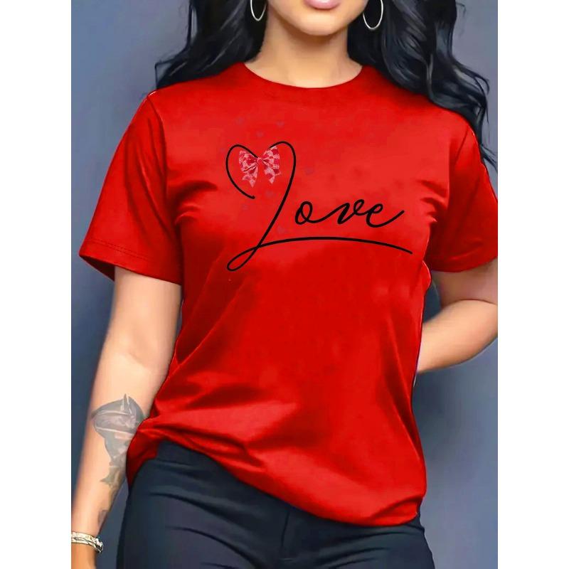 2026 New Summer Women's Printed Round Neck Fashionable Casual Versatile Short-Sleeve T-Shirt Top Y2k Top