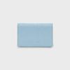 Accordion Suede Card Holder - Sky