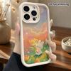 Phone Case: 2D Flat Design Suitable for iPhone 18 17 16 15 14 13 Pro Stepped Protective Case, Tulip Rabbit, Christmas and Halloween Gift