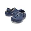 Children's Crocs Classic Lined Casual and Comfortable Warm Children's Hole Shoes Dark Blue Charcoal Grey