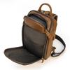 Retro Men'S Leather Breast Bag Usb Multifunctional Charging Crazy Horse Leather Crossbody Bag Men'S Shoulder Bag Large Capacity Backpack