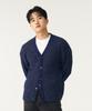 Double Eight Hairy Knit Cardigan (Navy)