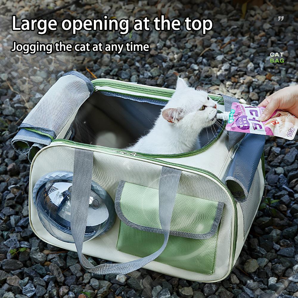 Travel Pet Cat Bag Foldable Breathable Transparent  Portable Cat Carrier Bag Outdoor Travel Backpack for Cats Pet Supplies