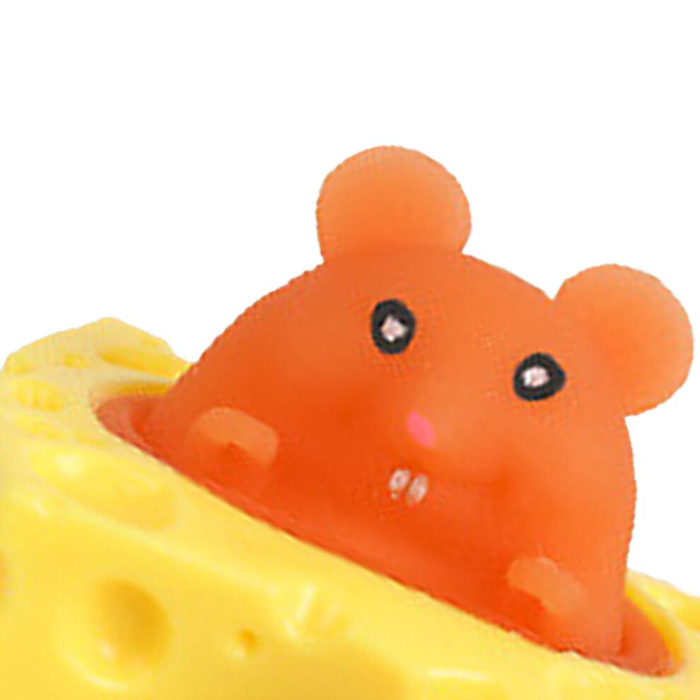 Portable Cheese Mouse Squeeze Toy for Stress Relief and Relaxation