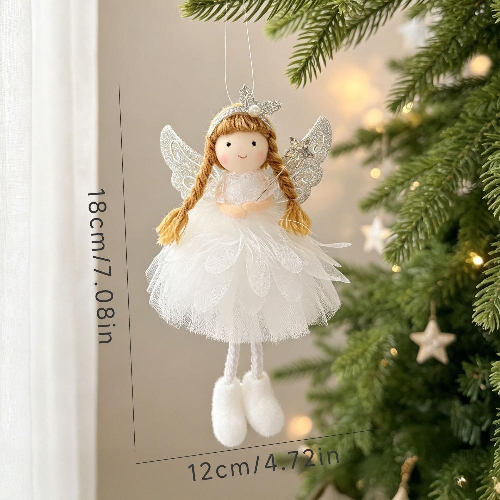 Soft Plush Material Christmas Angel Ornament Angel Hanging Pendant Holiday Gift Giving