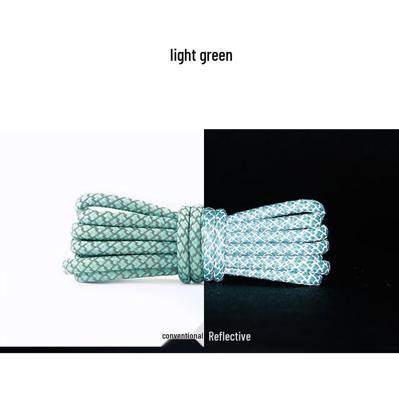 Round Reflective Starry Sky Luminous Shoelaces (Black, One Pair)