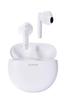 ELECOM LBT-TWS17WH Wireless Earbuds, Bluetooth 5.3, Stylish Round Headphones, Touch Control, In-Ear, SBCAAC Compatible, Automatic Pairing, Type-C