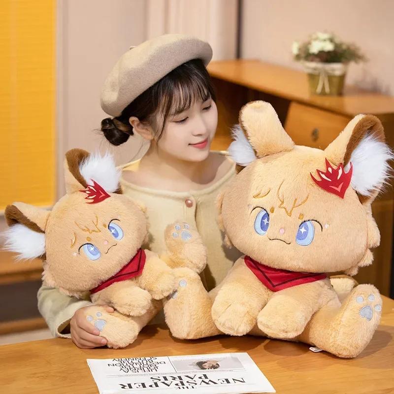 32/44cm Genshin Impact Tartaglia Cat Plush Toys Cartoon Soft Stuffed Anime Dolls For Kid Birthday Christmas Gift Room Decor