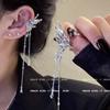 Angel Wings Ear Clips Female Super Fairy Elf Butterfly Tassel No Ear Piercings Ear Bone Clips Premium Sensitive Ear Hanging Earrings