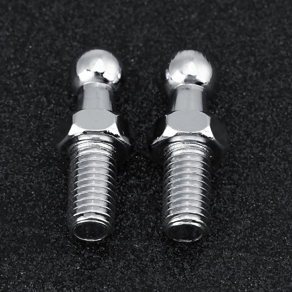Acouto M8 Ball Stud Mounting 2pcs Car Iron Ball Stud Bolts M8 for Gas Struts Ball Ended Bonnet