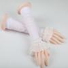 Summer Long Sleeve Lace Gloves Elastic Soft Sunscreen Arm Sleeve Sun Protection Scar Covered Driving Gloves