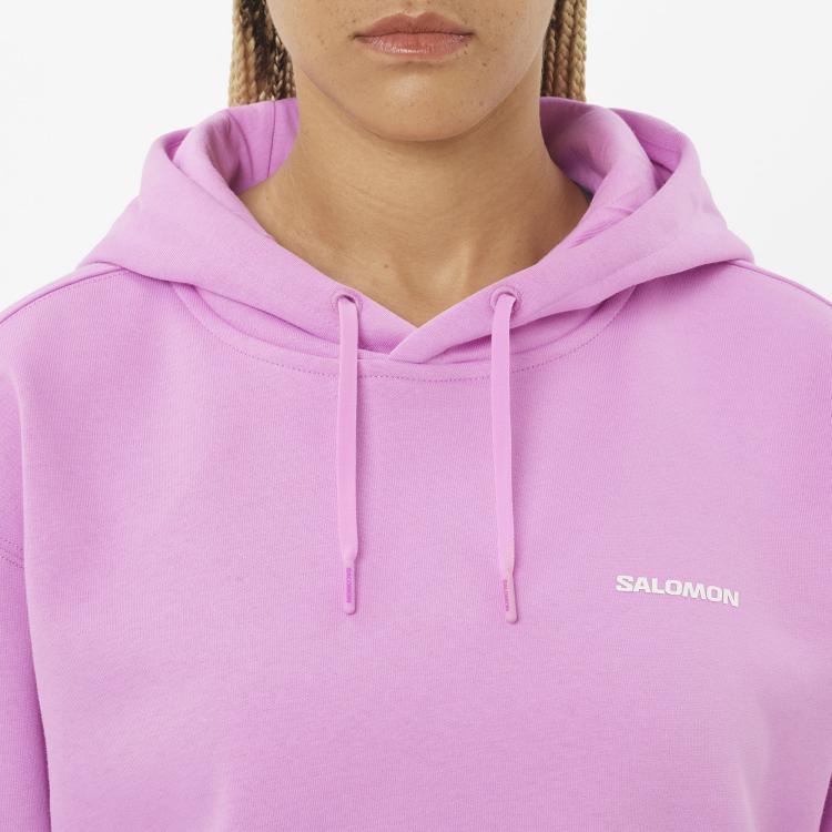 Salomon Short Hoodie Series Fresh Hooded Short Active Sweatshirt Women hoodies C26803