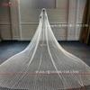 Pearls Wedding Veils with Comb Beaded Wedding Accessories 3M Cathedral Wedding Veil Luxury Elegant
