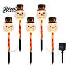 Outdoor Lighting for Courtyard 5Pcs Solar Christmas Yard Stake Light, Waterproof LED Garden Lamp with Lights Snowman Santa Claus Design, Holiday Lawn