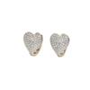 Luxury Female White Zircon Stone Heart Hoop Earrings Vintage Fashion Gold Color Wedding  For Women