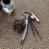 Yogodlns Matte Leopard Print Flower Mini Backpack Hanging Handbag Pendant Bag Pendant Bags Accessories