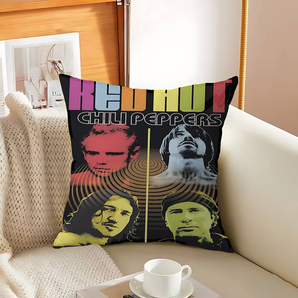 Rock Band Red Hot C-Chili P-Peppers Cushion Cover Polyester Sofa Cushions Decorative Throw Pillows Home Decoration Pillowcover