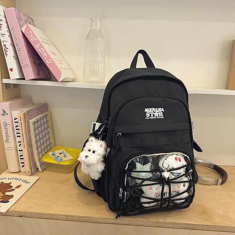 School bag 2025 new niche design fashion versatile backpack large capacity leisure sports style school bag travel shoulder bag