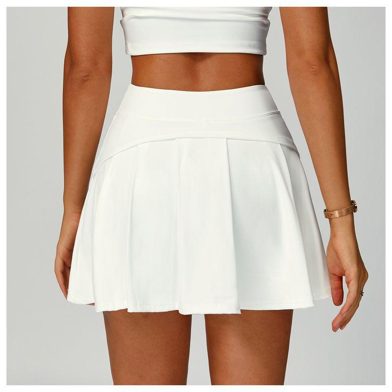 Fashion Waist-Turning Sports Short Skirt Fashion Tape Nude Feel Summer Short Skirt with Pockets for Women
