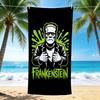 1Pc Frankenstein Monster Artwork Beach Towel, Quick Dry, Multi-Use for Beach Pool Gym Yoga Home Travel, Christmas, Halloween, Xmas Gift M929417