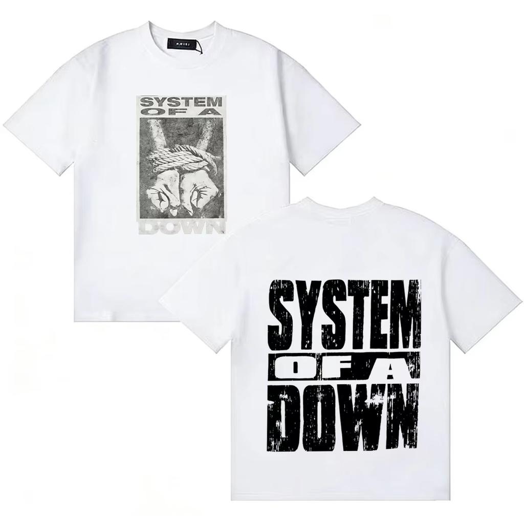 2026 System of A Down Fashion Pattern Y2K Loose Soft Cotton Comfort Short Sleeve Unisex Women And Men T-Shirt