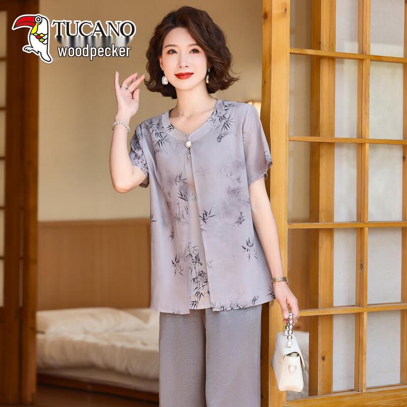 TUCANO J242T978 Floral Pattern Casual Top 6XL