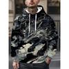Men's Autumn and Winter 3D Dragon Printed Hooded Sweater Hoodies & Sweatshirts (men’s)