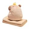 MultiFunctional Cartoon Capybara Pillow Blanket Combo Soft Cotton Throw  Chair Cushions for Kids Teens and Adults