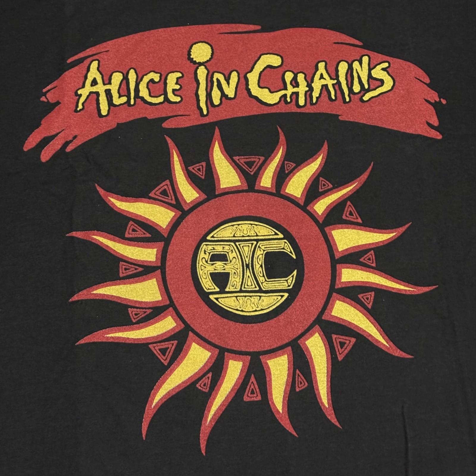 Vintage ALICE IN CHAINS SCREAMING TREES 1992 Tour Concert Size L T-Shirt REPRINT XXXXL