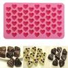 55 Gitter Silikon Schokoladenform Lebensmittelqualität Kleine Liebe Herzform Kuchen Backform Antihaft-Kerzenformen Fondant Süßigkeitenform