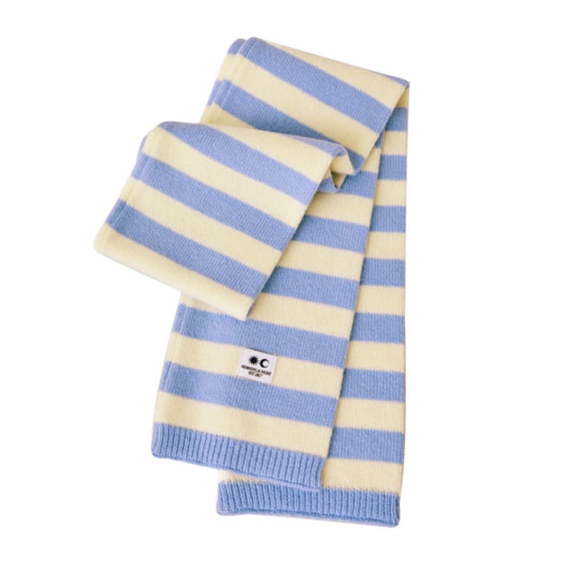 AVAM HOME [EXCLUSIVE] A logo stripe knit muffler - IVORY