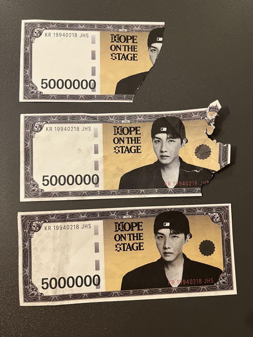 

[ИСПОЛЬЗОВАННЫЙ] j-hope НАДЕЖДА НА СЦЕНЕ Seoul Hobi Money 3 штуки