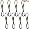Paracord Lanyard with Heavy Duty Metal Carabiner 5 Assorted Colors Wear Resistant for Outdoor Camping Hiking Gear