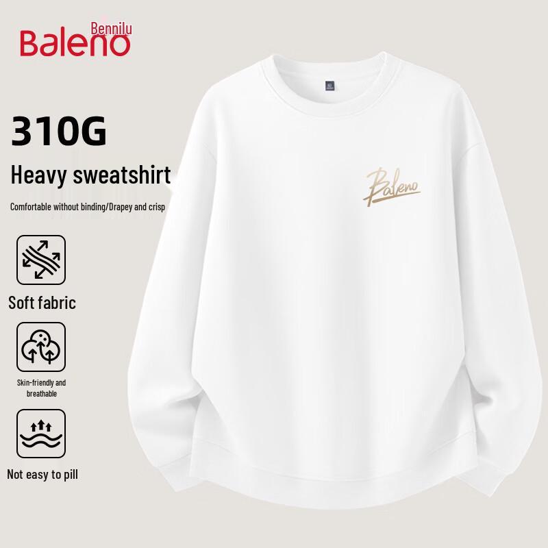 Baleno Men s Loose Fit Round Neck Gradient Logo Sweatshirt XL