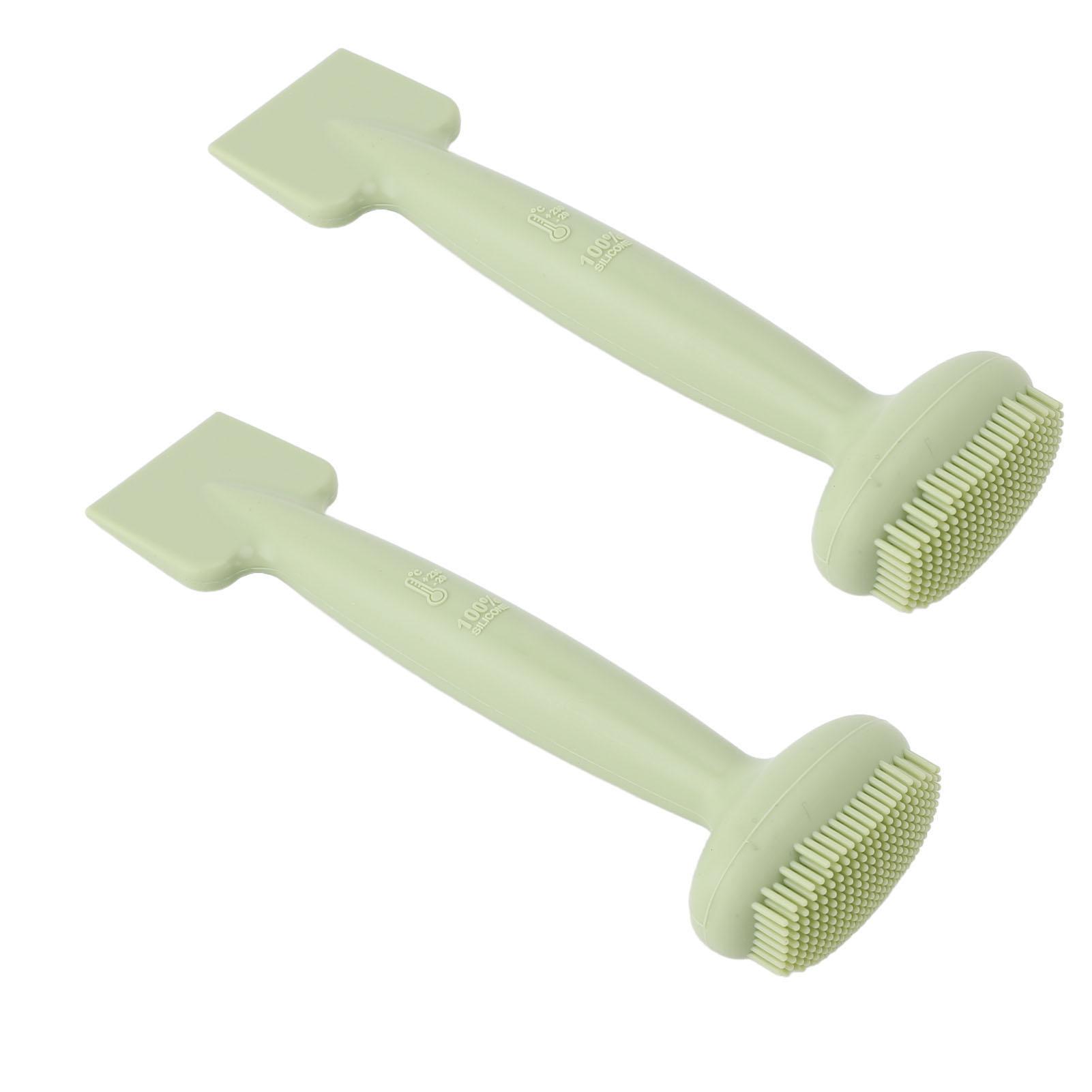 

2pcs Silicone Face Mask Applicator Double Head Soft Reusable Face Mask Brush for Mud Clay Body Lotion Mask