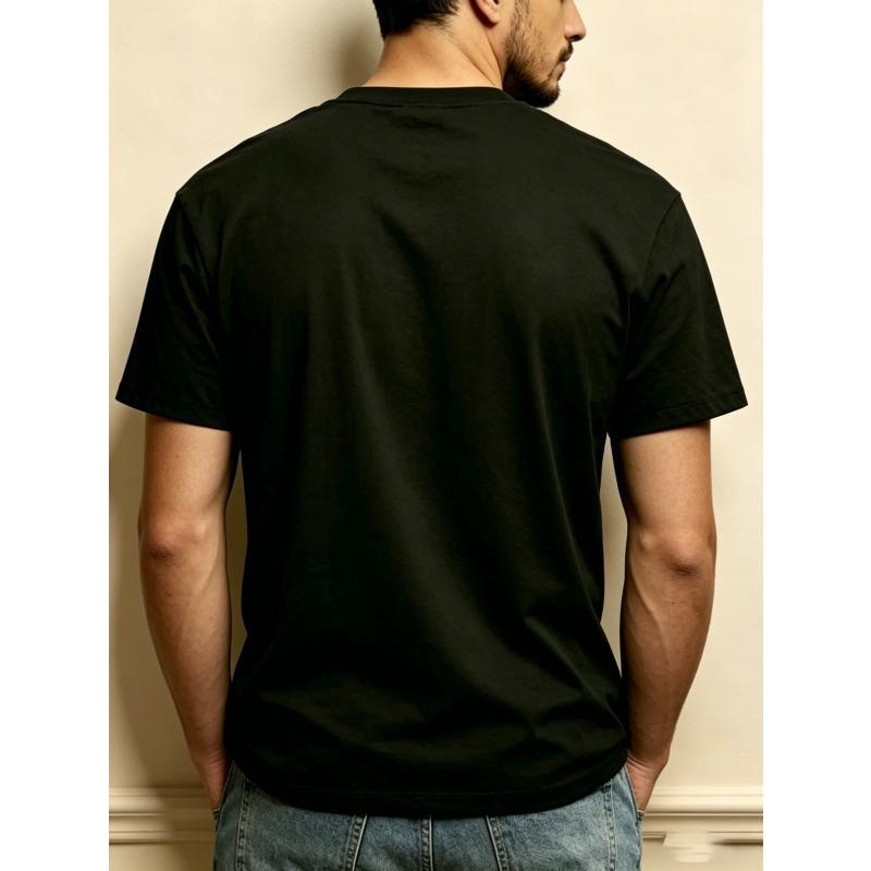 European Size Casual, Men's T-Shirt, Cat And Text Design, Casual Attire, Gift for Cat Lovers