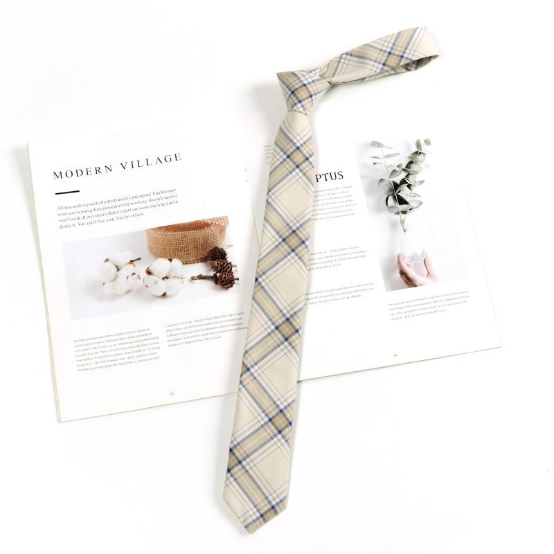 Childrens Checkered Pattern Necktie With Retro Plaid For Casual School Wear