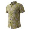 Popular, Fashionable Personalized Ice Silk Printed Short-sleeved Shirt, Men's Short-sleeved Shirt, Summer Wear