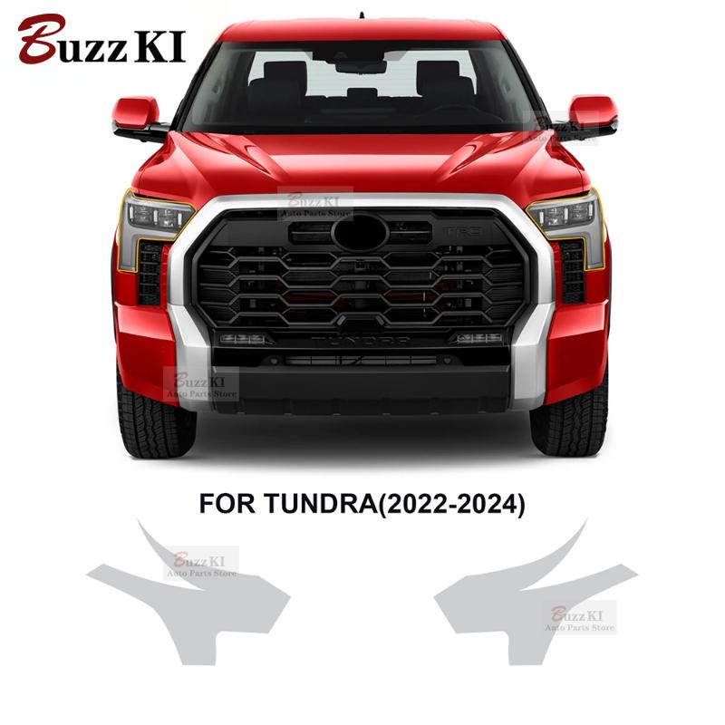For Toyota Tundra 2024 Car Paint Protect Repair Film TPU Pre-cut Anti-scratch Transparent Black Anti-scratch Sticker Clear Headlight