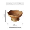 Handcrafted Nordic Autumn Rattan Fruit Bowl - American Style Living Room Decor