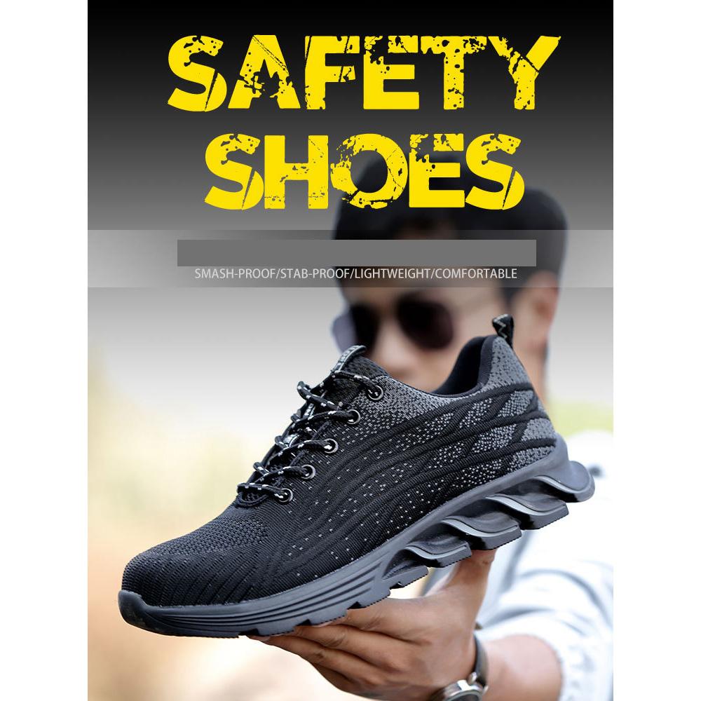 Schuhe schützende, atmungsaktive, leichte, bruchsichere und durchdringende Stahl-Baotou-Arbeitsschuhe für Herren, Sicherheitsschuhe
