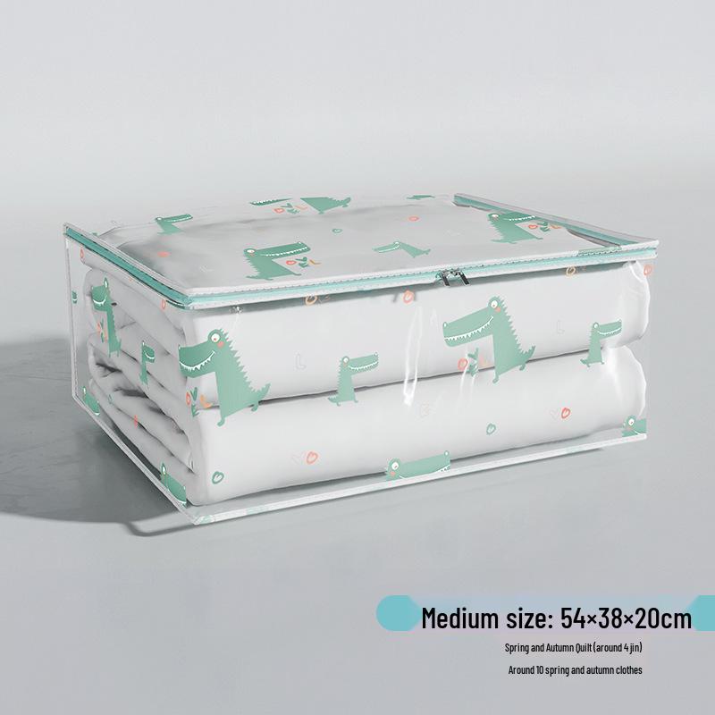 3D Crocodile Print Cotton Quilt Storage Bag - Large, Dustproof, Thickened Design