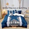 Polyester Duvet Cover Set Pentagram Sports Football Stripe 3D Comfortable Soft And Breathable For Bedroom Men Teens Couple Room