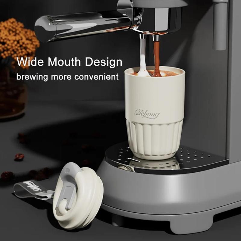 Ceramic Liner Thermos Bottle Ice Americano Coffee Cup Double Wall Stainless Steel Vacuum Insulated Thermal Mug Tumbler Water Cup